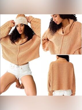 Free People Be Yours Cowl Neck Pullover